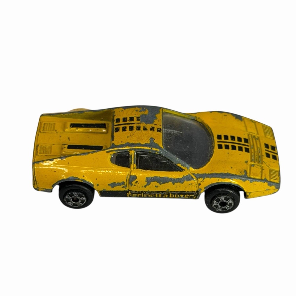 1:64 Zylmex Zee Toys D70 Ferrari 365 GT Berlinetta Boxer‎ Yellow Black Interior - Picture 4 of 13